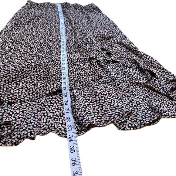 Max Studio High-Low Floral Print Boho Prairie Western Ruffle Midi Skirt. Size L - Picture 6 of 8